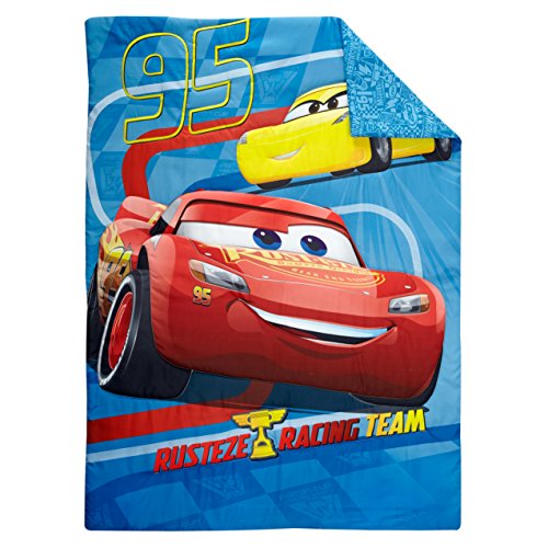 Disney Cars Rusteze Racing Team 4 Piece Toddler Bedding Set, Blue/Red/Yellow/White by Disney - Image 2