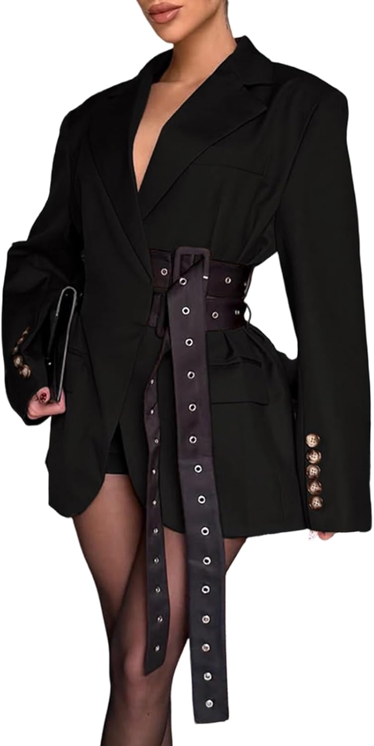 Molisry Women's Blazer Business Casual Open Front Office Work Fall Winter Suit Jacket Coat 2025