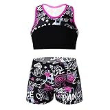 conjunto top y pantalon fiesta Adecuado para ejercicio, fitness, baile, gimnasia, ballet, actuación escénica, etc