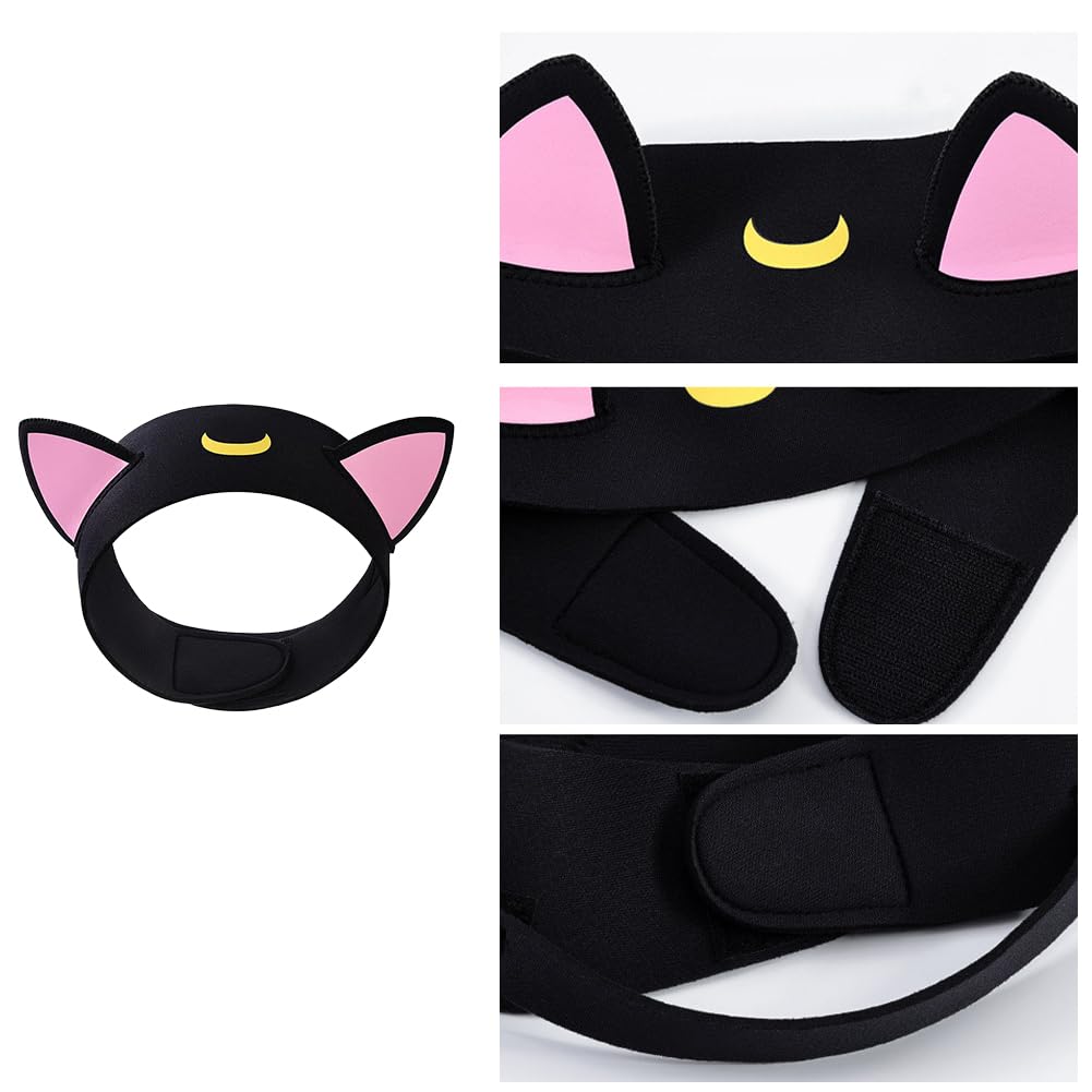 Capuche de Combinaison Oreilles de Chat néoprène 3 mm Serre-tête de plongée réglable Bandeau Protection Cheveux Cartoon pour Enfants et Adultes plongée Tuba Natation Surf