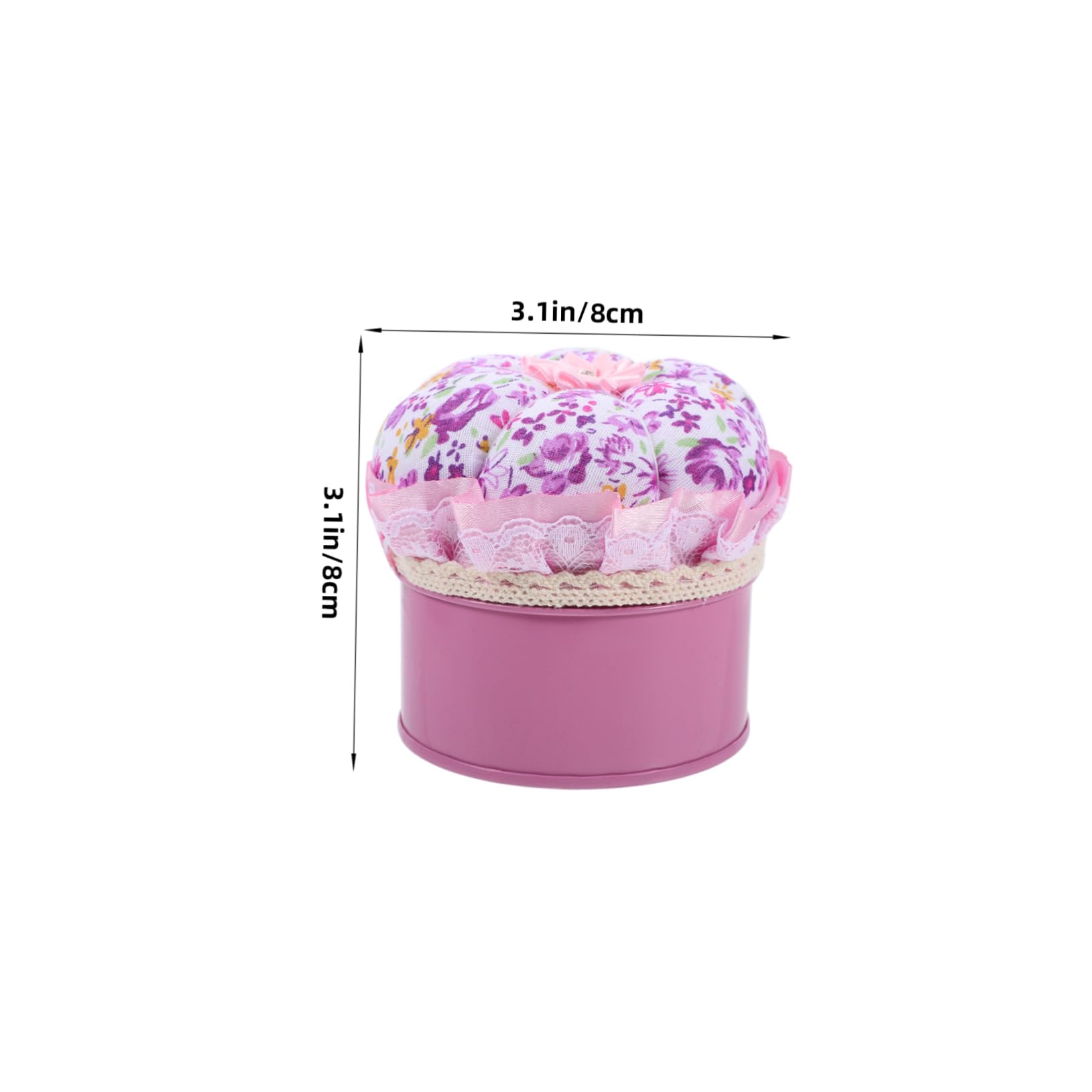 ARTIBETTER Box Sewing Kit Needle Small Organizer Pin Cushions Holder Sewing Pin Pillow Sewing Pin Storage Sewing Accessories Ball Head Quilting Pins Stash Sewing Pin Cushion for Purple Fabric