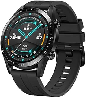 HUAWEI Watch GT 2 Smartwatch (46mm Full-Color-AMOLED, SpO2-Monitoring, Herzfrequenzmessung, Musik Wiedergabe&Bluetooth Telefonie, 5ATM wasserdicht, GPS) Matte Black