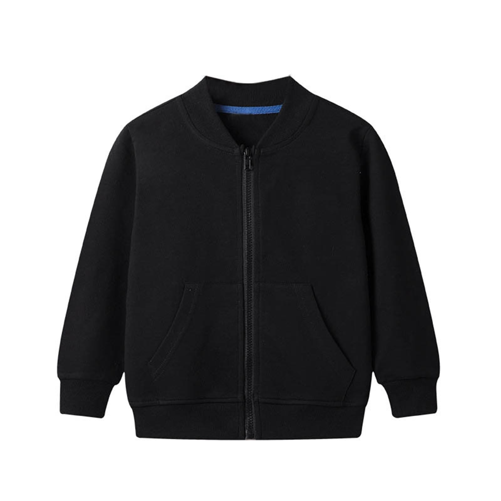 Toddler Baby Boy Girl Varsity Jacket Kids Solid Color Baseball Bomber Jacket Outwear Zip Up Fall Jacket Coat