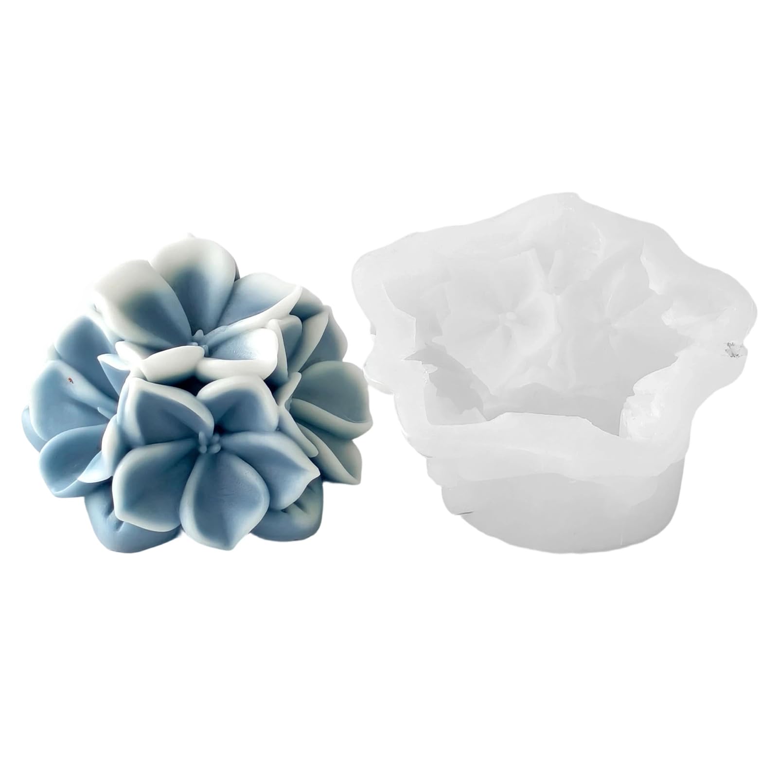 hogtnd Professional Silicone Hydrangea Candle Mould, Ideal for Baking Projects at Home and Party Decoration, Robust and Flexible Silicone Candle Mould