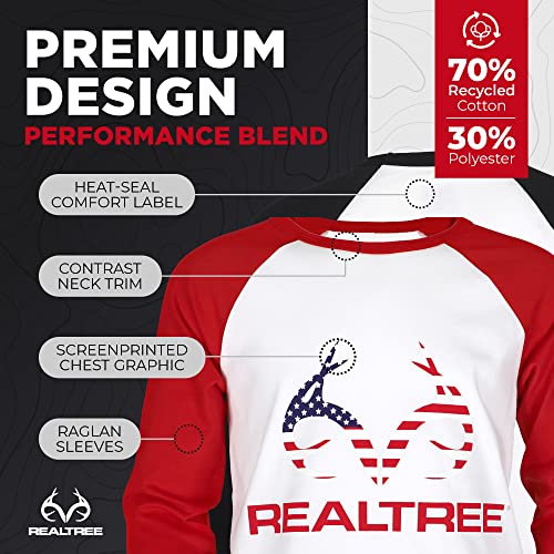 Realtree USA Shirt Boys - Tshirt American Flag Patriotic Boys Graphic T-Shirts (US, Alpha, Small, Regular, Black, Navy, Red)3