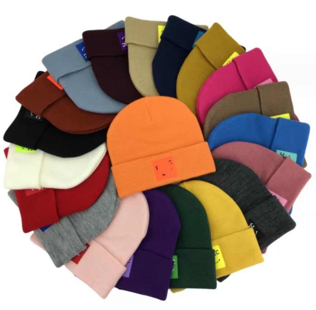 Wintermütze Für Kälte Beanie Mit Bündchen Für Männer Und Frauen, Gestrickte Totenkopfmütze, Warme Strumpfmützen Für Mütze Warme