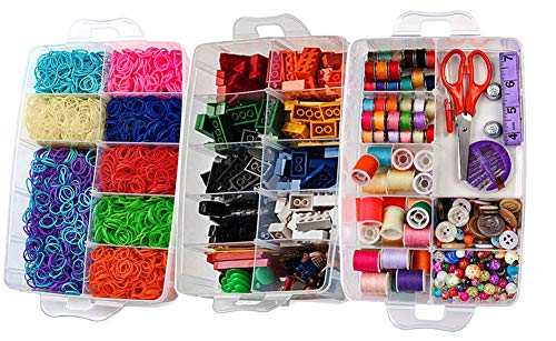 Sooyee 3-Layer Things & Crafts Storage Box with 30 Adjustable Compartments for Organizing Washi Tape, Embroidery Accessories, Threads Bobbins, Kids Toy, Nail Polish, Jewelry - Large by Sooyee - Image 7