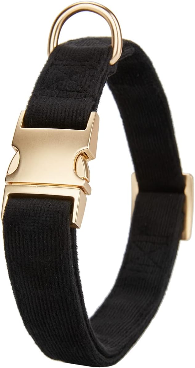 Collar de algodón suave para perro con hebilla metálica ajustable miniatura 5