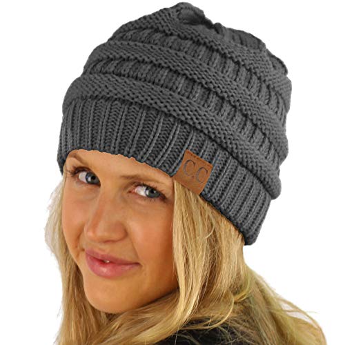 Image of Hatsandscarf CC Exclusives Solid Color Beanie Tail Hat for Adult (MB-20A)