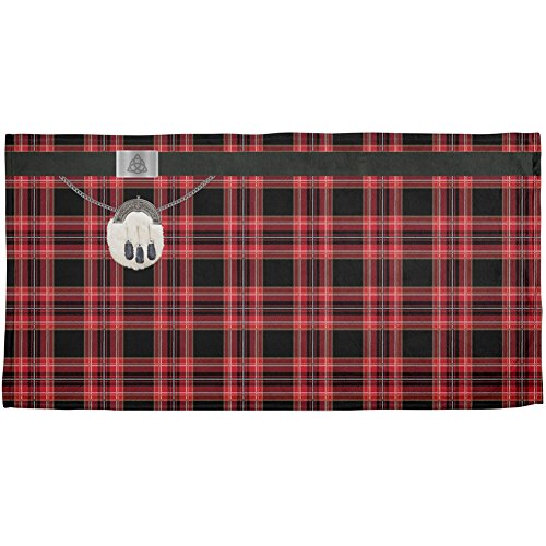 Old Glory St Patrick’s Day Irish Ireland Kilt Royal Stewart Scottish Plaid Costume Beach Towel, Bath, Shower, Pool, Swimming, Vacation, Novelty Black 30” X 58” #TOP13