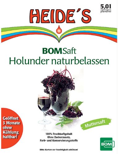 BOMSaft Holunder naturbelassen - Doppelpack -, 2 x 5 Liter
