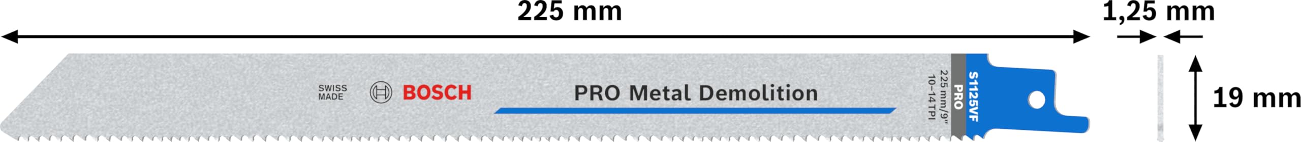 Bosch Professional 25 szt. Brzeszczot do piły szablastej S 1125 VF Heavy for Metal (do stal, akcesoria pił szablastych)