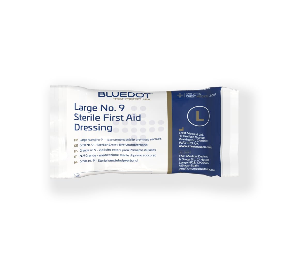 No. 9 Sterile Flow Wrapped Dressing Pad, Large