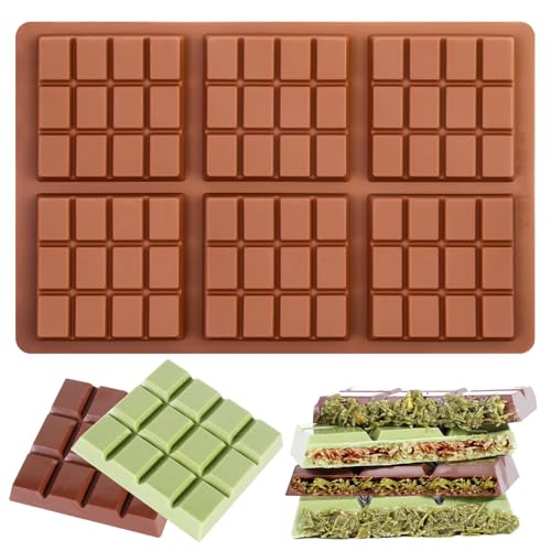 Fimary Chocolate Molds - Non-Stick Chocolate Bar Mold, Break Apart Chocolate Bar Maker Food Grade...