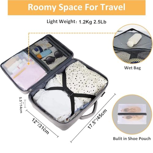 Image of Handcuffs Travel Backpack for Men & Women Water Resistant Cabin Bag with Laptop Compartment Shoe Pouch & Multiple Organiser Pockets | Carry On Luggage | Casual Daypack