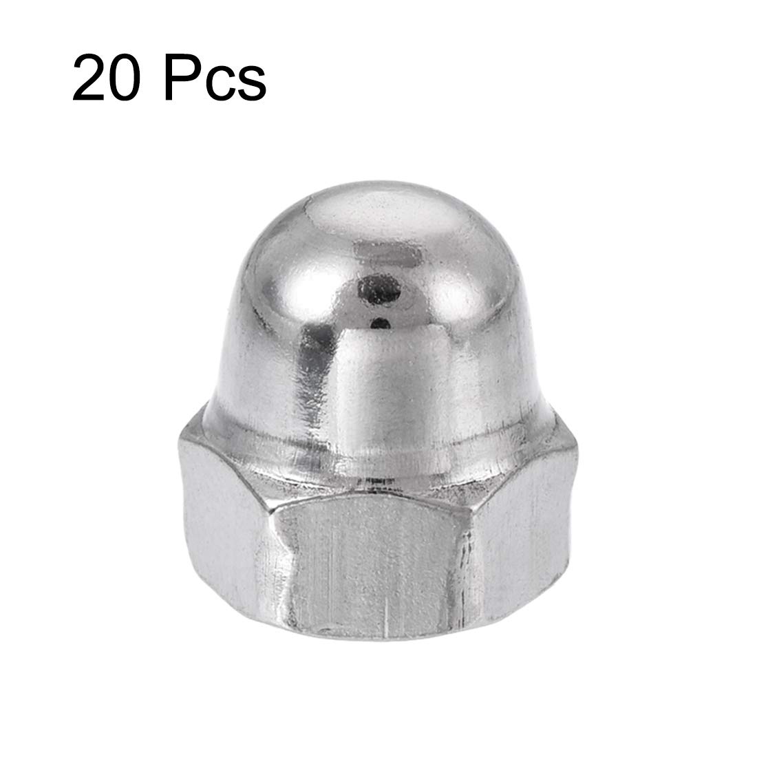 Real Acorns 20pcs 304 Stainless Steel Acorn Cap Nuts 3/8" - Hex