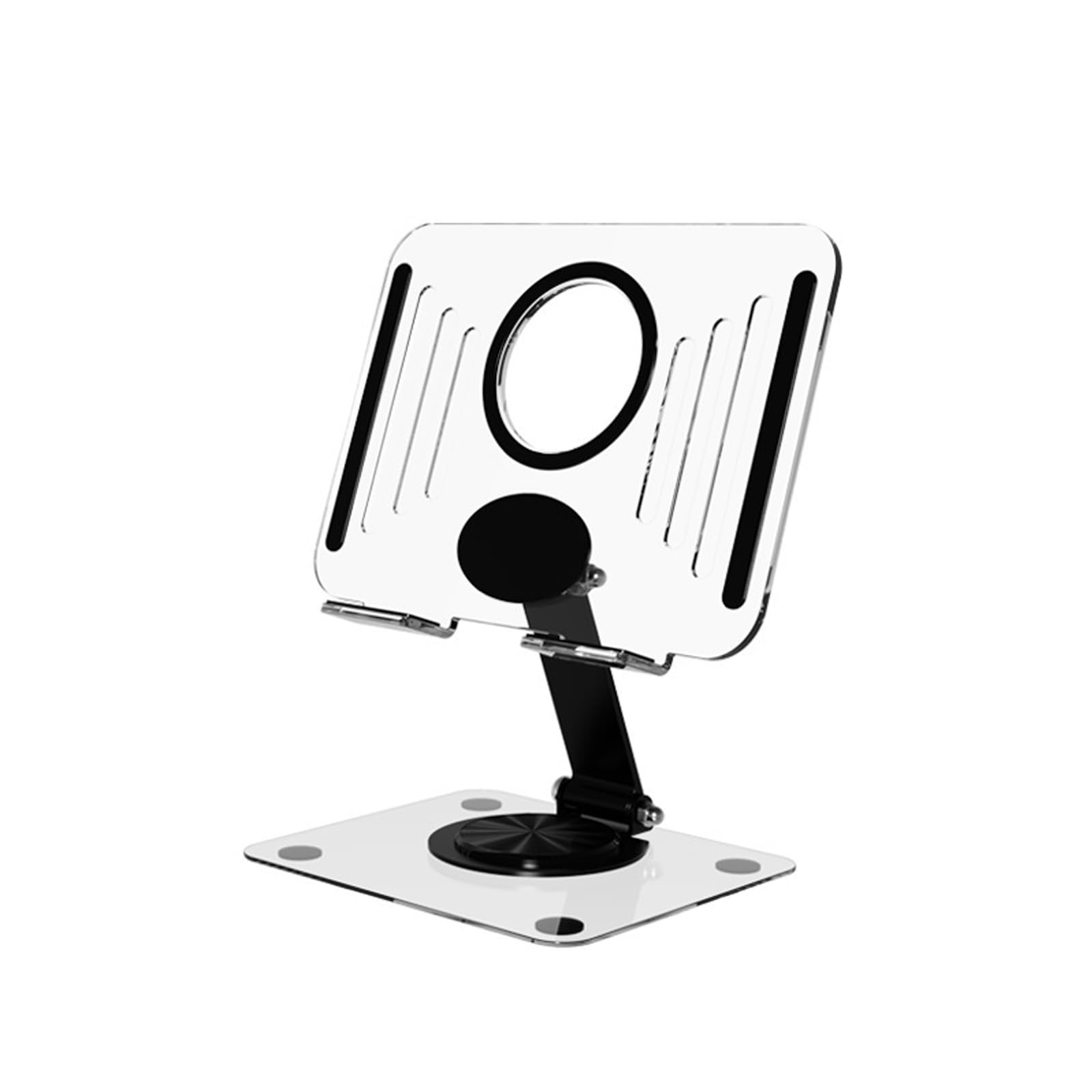 Soporte para iPad para escritorio, soporte ajustable de 360°, soporte acrílico para iPad de 12.9 a 4.7 pulgadas, monitores e interruptores, organizador de escritorio y accesorios para mujeres