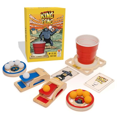 King Pong | Shot Making Portable Pong Game for Kids, Teens & Adults | Two Players Face-Off for Three...
