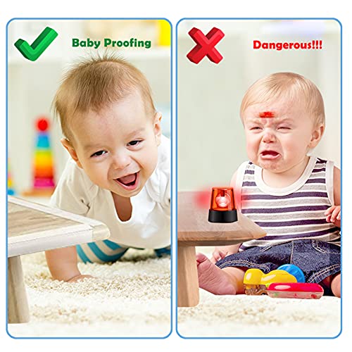 Image of Mity rain Baby Proofing Edge Protector with 4PCS Corner Guards, Clear Pre-Tape Adhesive Baby Proof Corners and Edges, Corner Protector for Desk Tables Cabinets Furniture Bumpers (6.6ft)