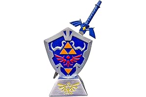 Legend of Zelda Blue Master Sword Letter Opener & Link's Hylian Shield Ornament