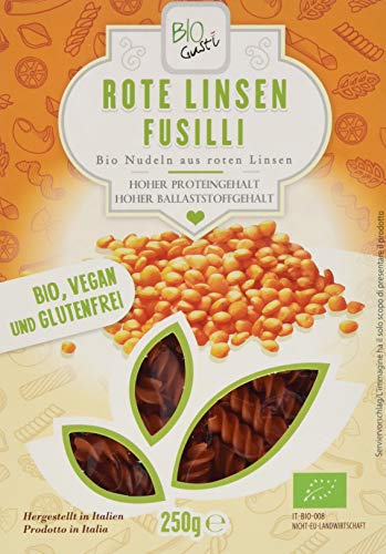 Bio Gusti Fusilli Rote Linsen (1 x 250 g)