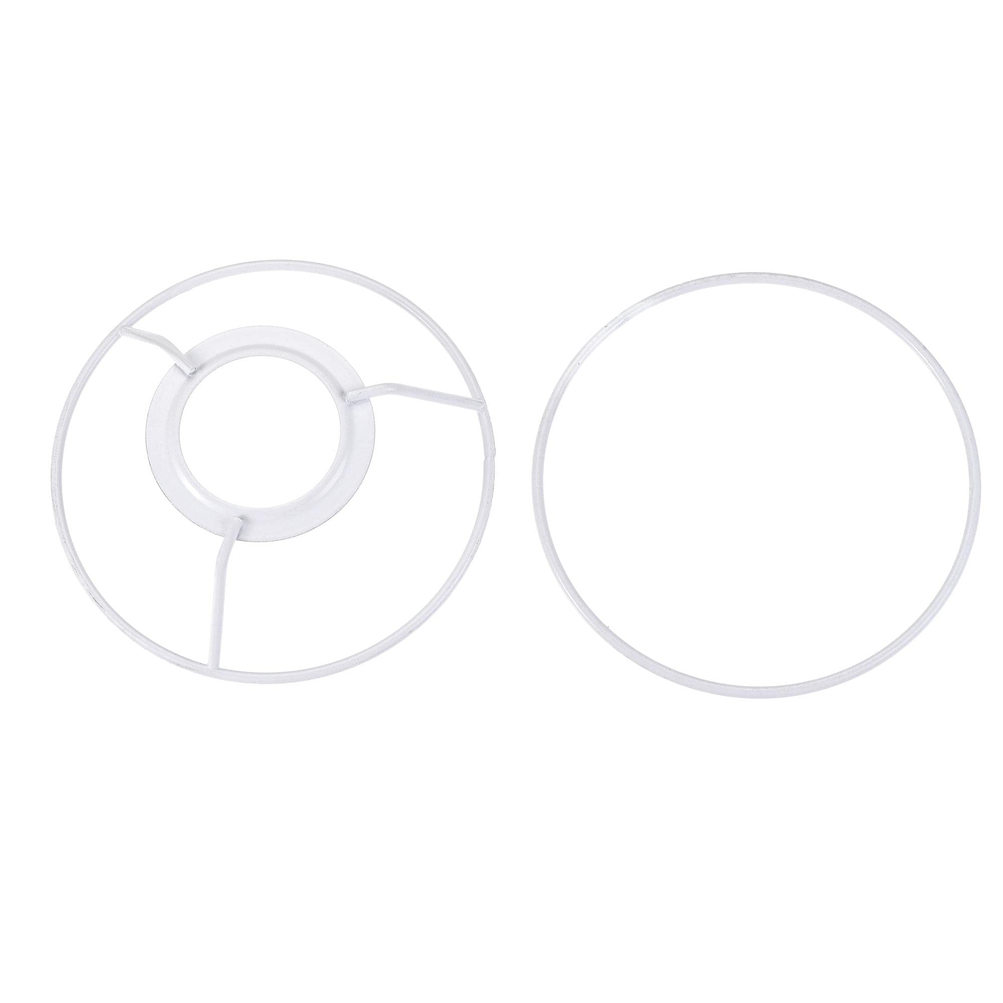 Photo 1 of uxcell Lamp Shade Ring White Iron 120mm