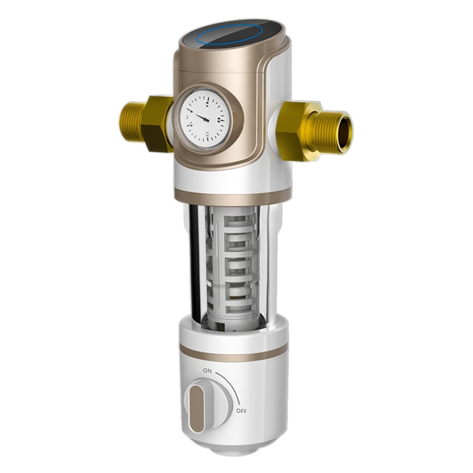 PRE-4 Prefiltro de retrolavado for toda la casa Filtro de agua de sedimentos giratorio Purificador de prefiltro central 4.5T / h + Indicador de agua Sistema de filtro de agua