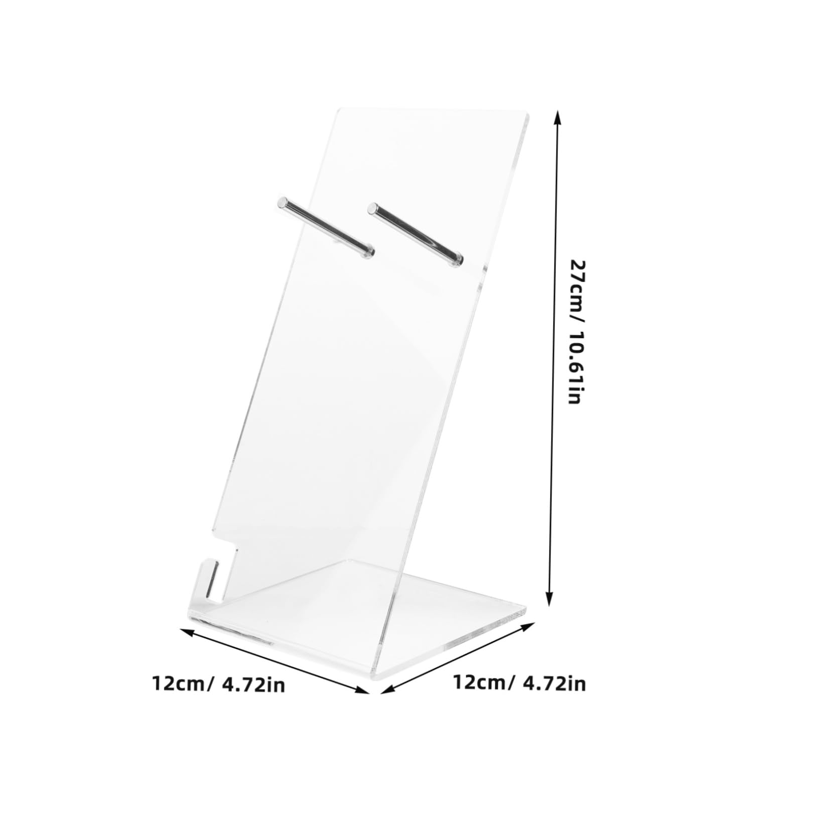 IWOWHERO Bathroom Hair Dryer Shelf Acrylic Hair Dryer Holder Stand Space-saving Design Easy Wall Mount Installati