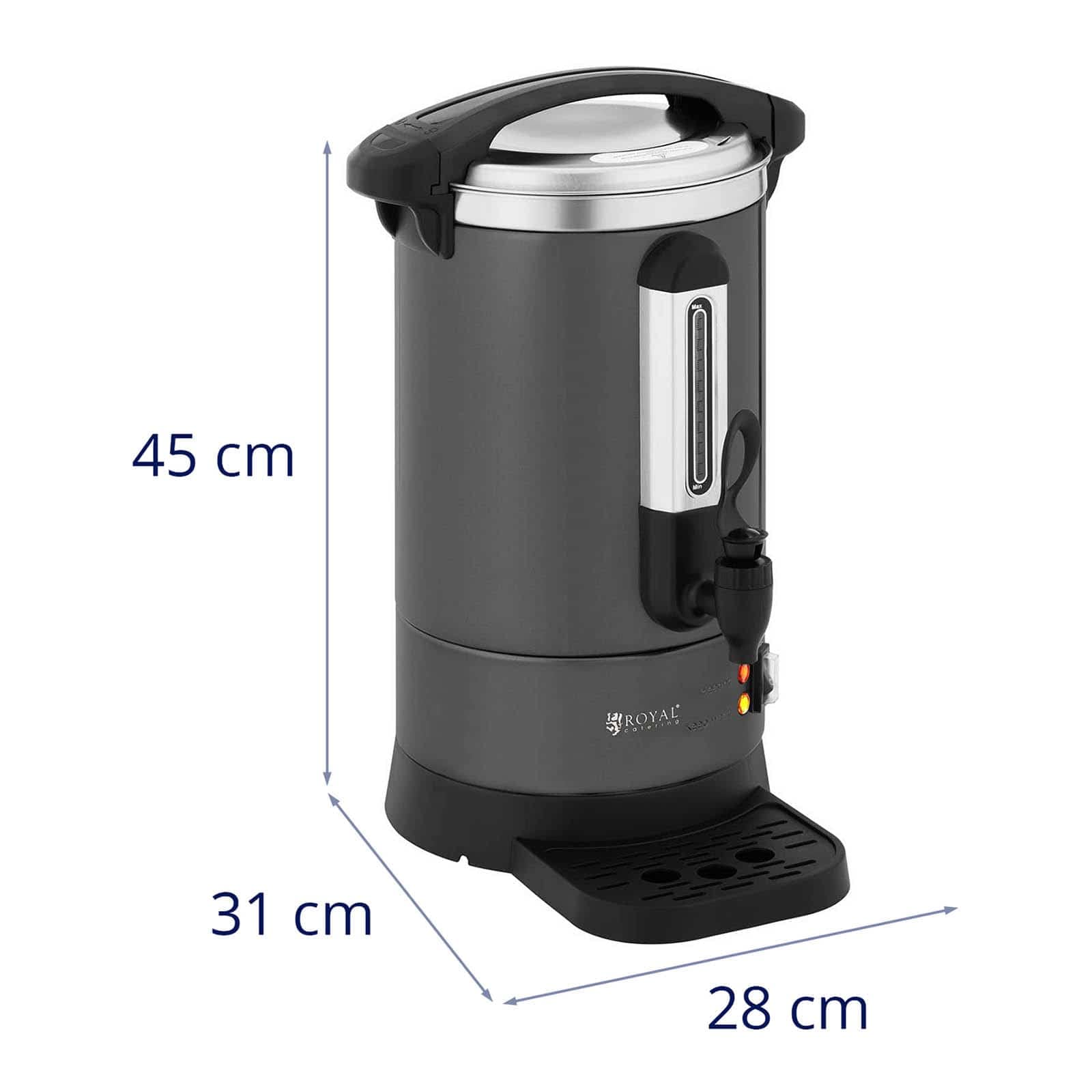Royal Catering RC-WBDWTC6G Macchina del caffè professionale 6 L acciaio inox