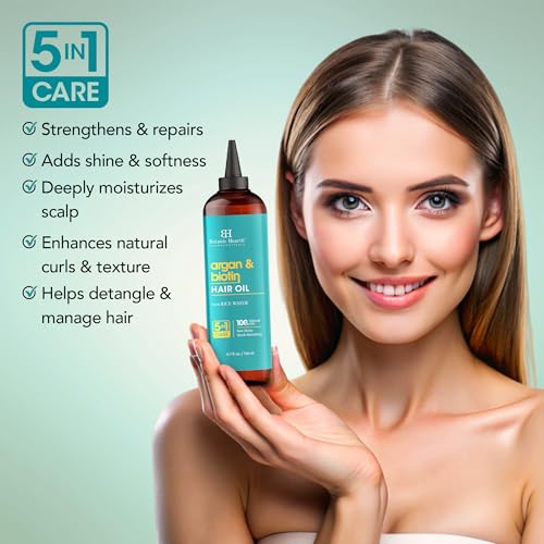 Botanic Hearth Argan & Biotin Hair Oil, 198 ml (Pack of 1) - Image 4