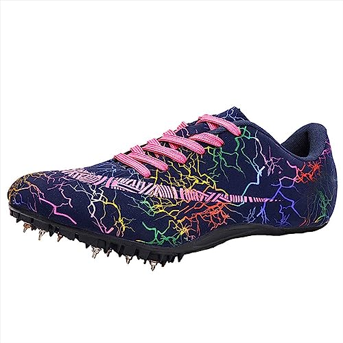 Men's Track,Field Shoes,Unisex Running Spikes Junior Sprint Spikes Kids Running Training Competition Dedicated Long Jump Shoes,C,35