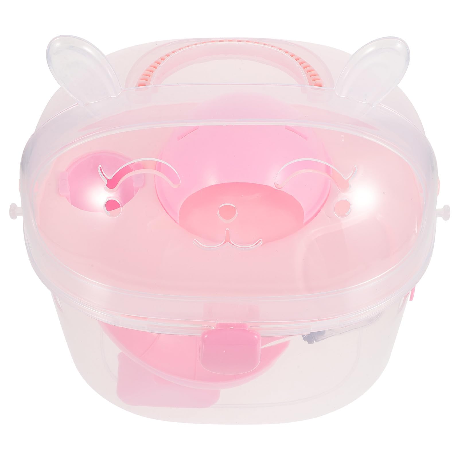 Transportín hámster portátil rosa ideal para viajar en metro y trayectos cotidianos