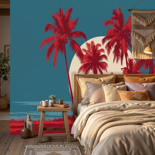 Papier Peint jungle tropicale réaliste WunM Studio effet 3D haut de gamme pour mur de salon