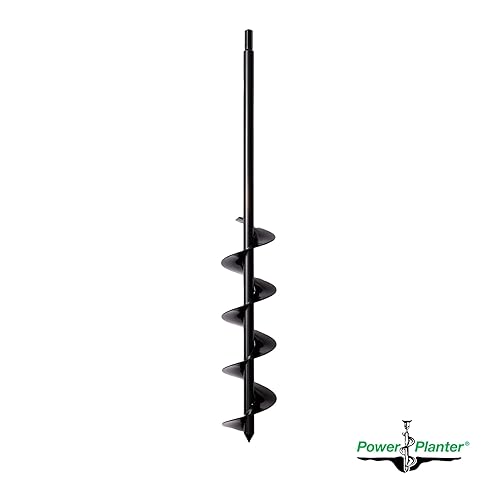 Power Planter Taladro de bombilla y herramienta para plantas de cama, broca de taladro de jardín de 3 x 48 pulgadas con accionamiento hexagonal
