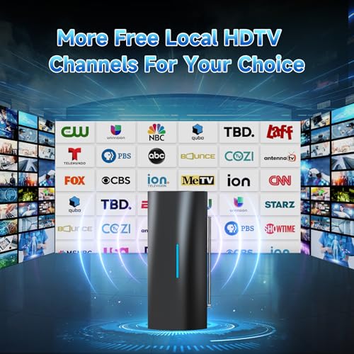 Image of 5000+ Miles Range Digital Antenna for Smart TV Indoor Outdoor, 2026 HD TV Antenna for Local Channels with Signal Amplifier, Supports 4K 1080P All TVs-40ft Coax Cable