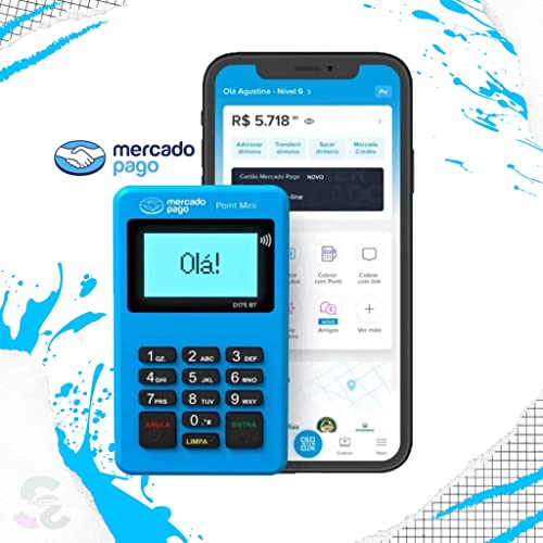 Maquininha de Cartão Point Mini D175 NFC Mercado Pago Bluetooth