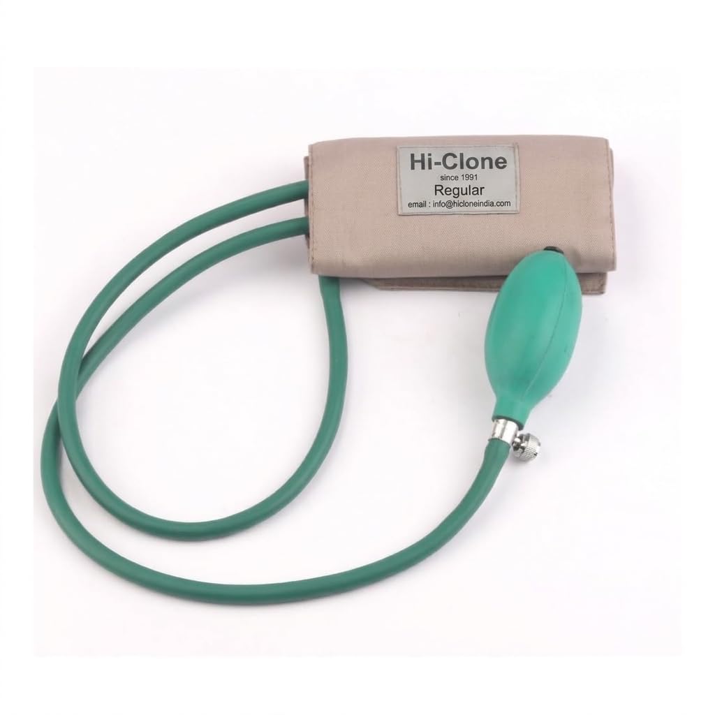 bp cuff set - diamond bp cuff with bladder, bulb, & valve manual blood pressure monitor cuff with hand pump bulb & valve - universal 2-tube system for all brands - durable medical grade material (green)