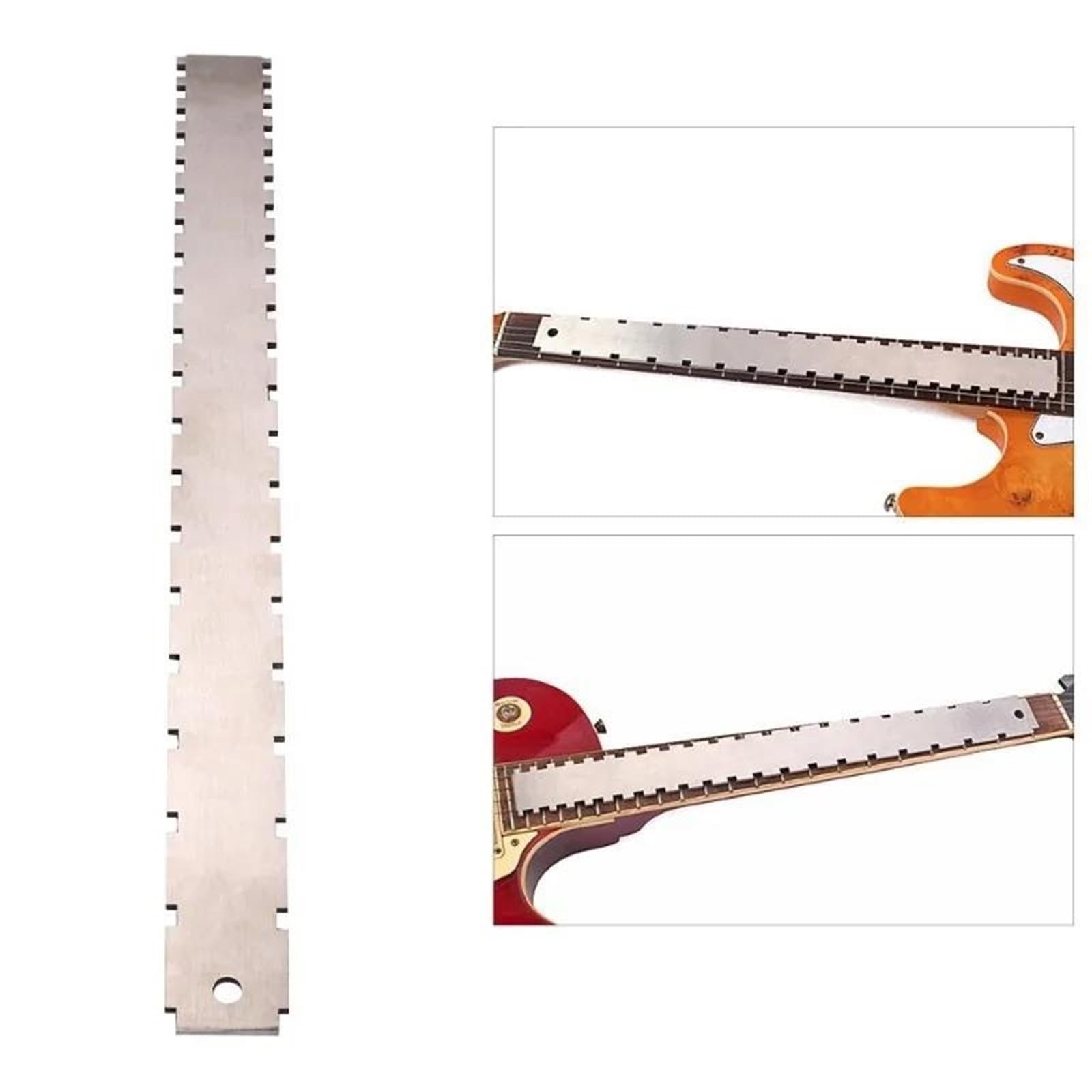 Narzędzia do gitar Zestaw Narzędzi Lutniczych Do Gitary Miernik Promienia Linijka Akcji 32 Ostrza Pocisk Dla I Basu(3Pcs)