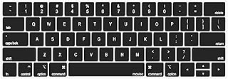 MOSISO Keyboard Cover Compatible with MacBook Pro with Touch Bar 13 and 15 inch 2019 2018 2017 2016 (Model: A2159, A1989, A1990, A1706, A1707), Silicone Skin Protector, Black