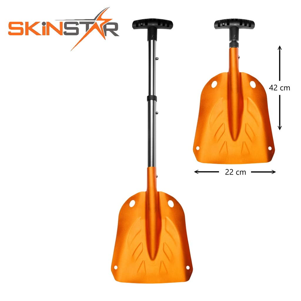 SkinStar Sonde pour avalanche 260 ou 320 cm et pelle à neige pliable en aluminium, ensemble léger et compact pour avalanche