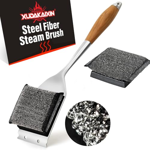 XUDAKAIXIN Grill Brush Bristle Free,Unique Steel Fibers Pad [Safe &