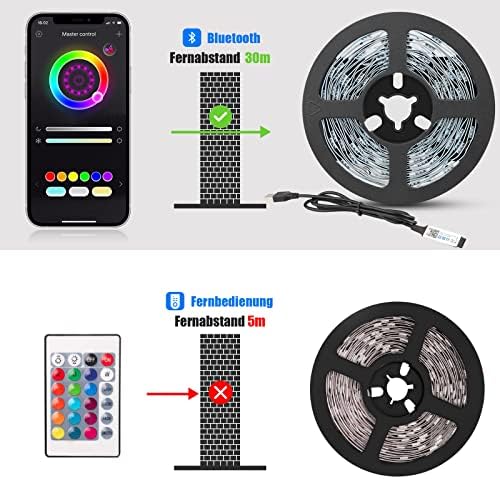 Diyife Taśma LED 6M [Sterowanie za Pomocą Aplikacji], Taśma LED Smart RGB WiFi, Interfejs USB, łańcuch świetlny, Synchronizacja Muzyki/głosu, Zmiana Koloru, na Telewizor, Sofy, Zasłony