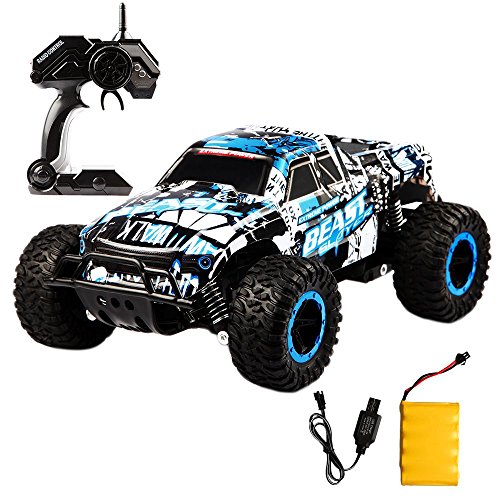 BigSmyo 2.4GHz 4CH 1:16 Buggy Remote Electric High Speed Vehicle Off Road Truck Control Race Monster, Rechargeable Race Rock Crawler Racing Car