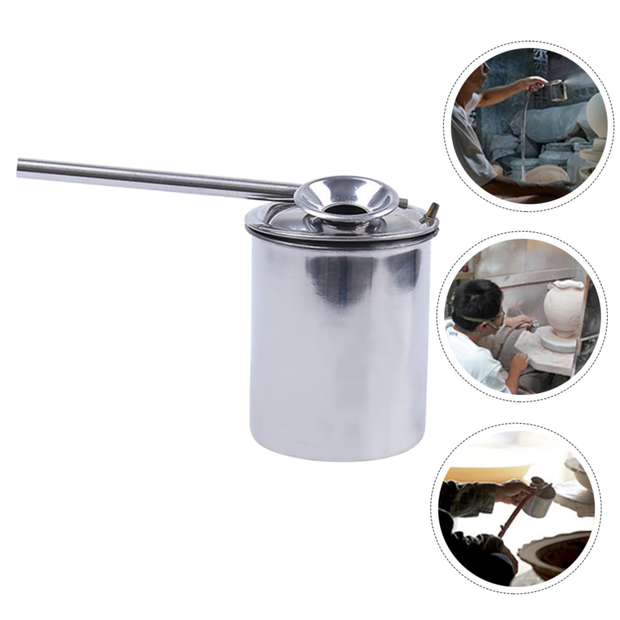 STOBOK 3 Pezzi di Utensili per Pittura su Ceramica Smaltatura in Metallo Vernice Spray Accessori per La Realizzazione di Vasi in Argilla