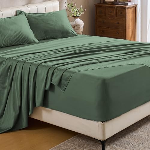 Image of MEISHANG 1000TC Cotton Sheets California King, 18-24 inch Extra Deep Pocket | 1000TC Egyptian Cotton Sheets, Sateen Weave, Ultra Soft & Breathable, OEKO-TEX Certified