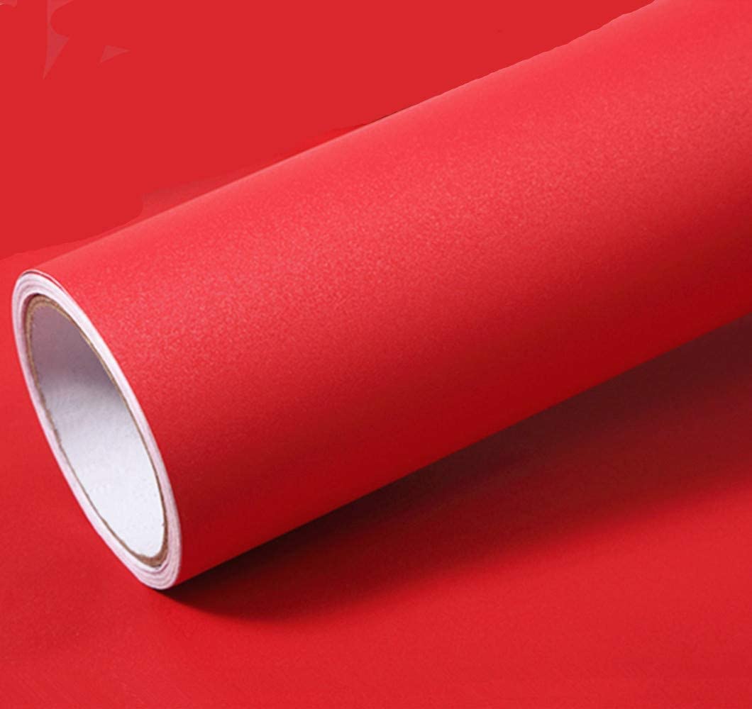 HOME13™ Vinyl Matte Wallpaper Red Self Adhesive Decorative for Kitchen Cabinet Furniture Countertop Waterproof (24inches by 48inches, Red Matte Wallpaper) (B09X483G33) Amazon Price History, Amazon Price Tracker