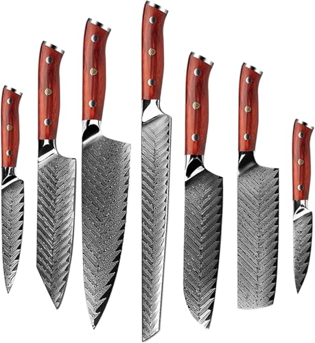 Set Cuchillos Cocina 7 Piezas Acero Aleación