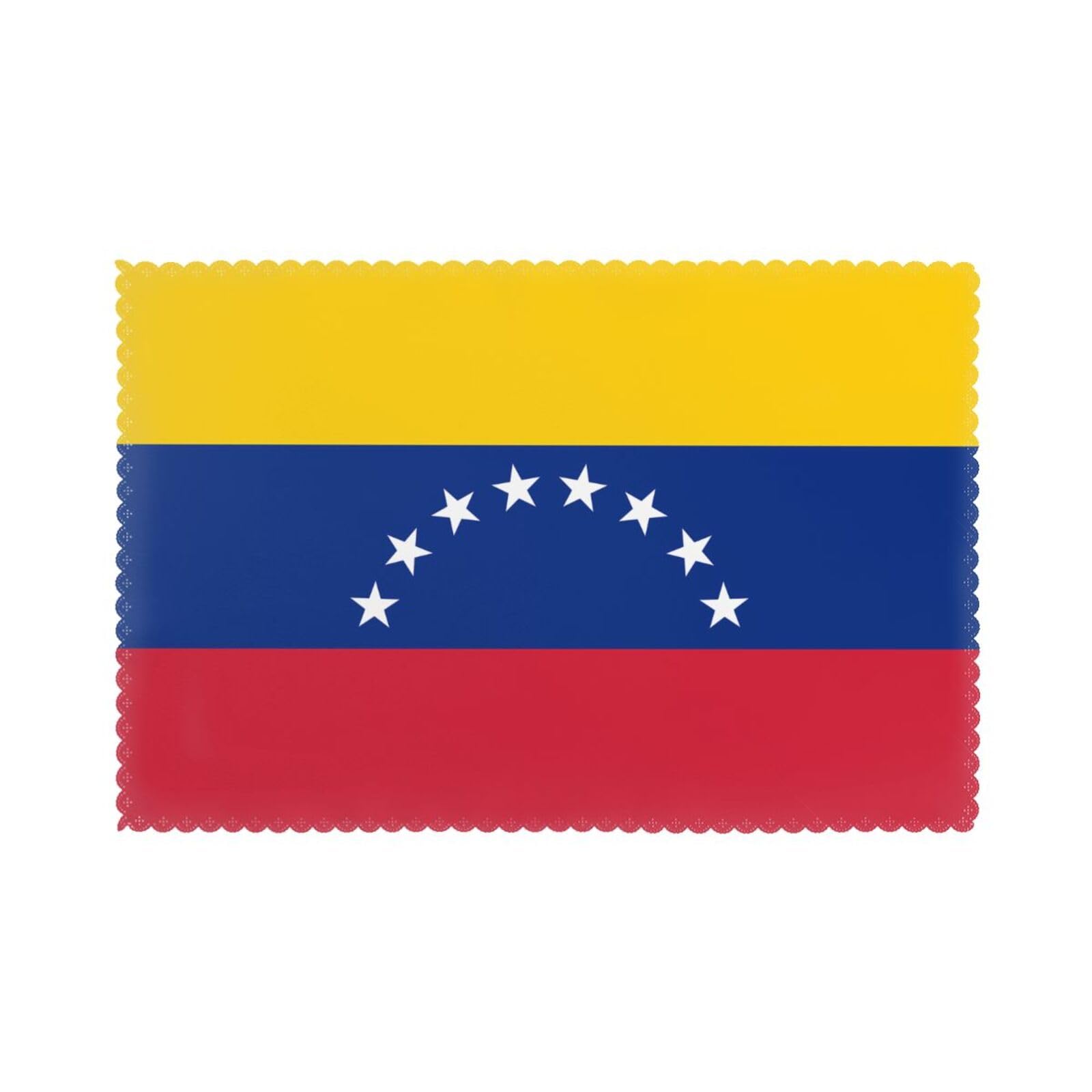 Flag of Venezuela Placemat set of 6, oil-proof, washable, suitable for kitchen, restaurant, party, etc.