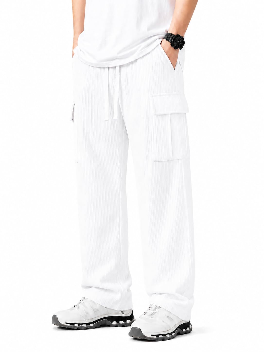 casual feel Cargo Joggers for Men – Everyday Loose Fit Utility Pants with 4 Pockets | Durable Outdoor & Hiking Trousers-picture-34