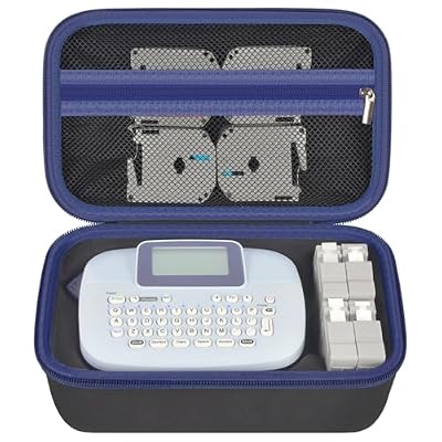 GWCASE Case Compatible with Brother for P-Touch PTM95/ PT90/ PT45M Handy Label Maker, Storage Holder Carrying Organizer Bag for Label Tapes, AC adapter, Charging Cables, Batteries, Black (Box Only)